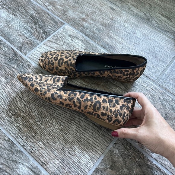 Donald J Pliner Deedee Leopard Loafers, Square Toe, Cork, women’s Size 7M, Brown - Picture 2 of 12